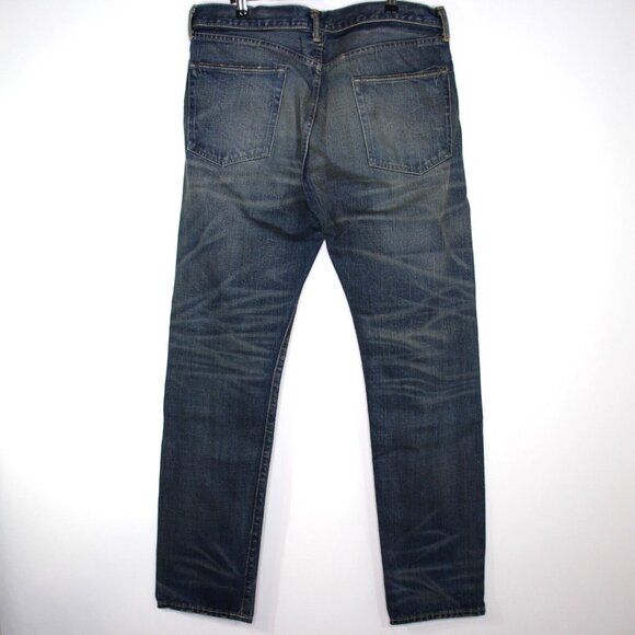 RRL Double RL Mens 36 x 34 Japanese Selvedge Distressed High Slim Jeans NEW K533 - Picture 7 of 13